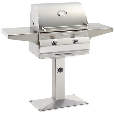Fire Magic Choice C430S 24-Inch Natural Gas Grill With Analog Thermometer On Patio Post - C430S-RT1N-P6